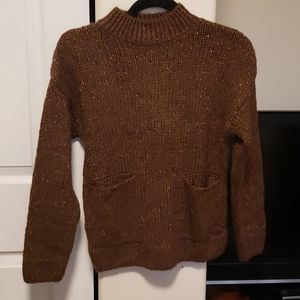 Brown Metallic Sweater